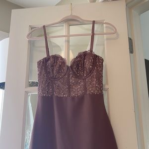 Dark Mauve Body con dress